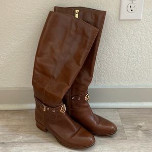Michael kors leather riding boots in camel women’s size 6.5